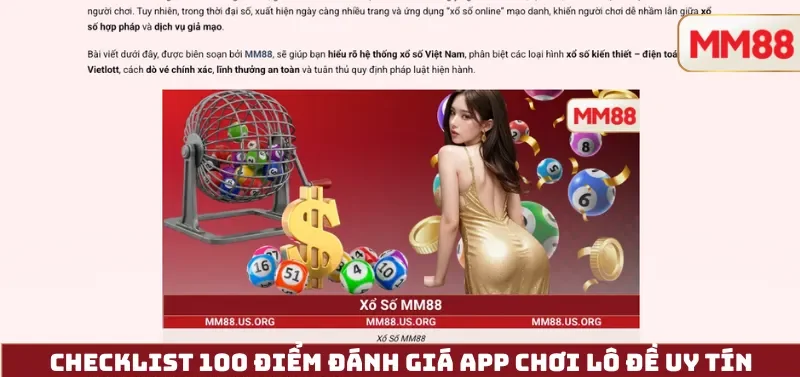 Checklist 100 Điểm Đánh Giá App Chơi Lô Đề Uy Tín